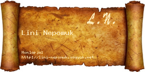 Lini Nepomuk névjegykártya